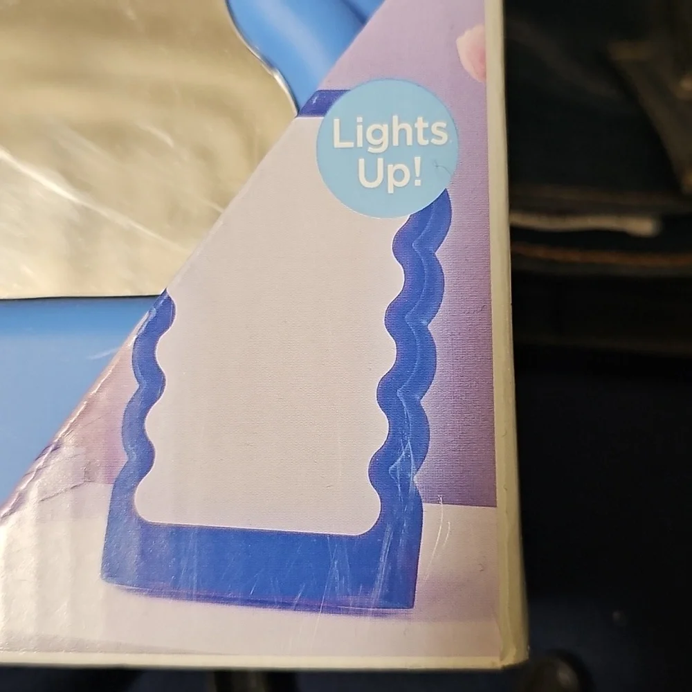 Nwt Blue LED Hanging Mirror